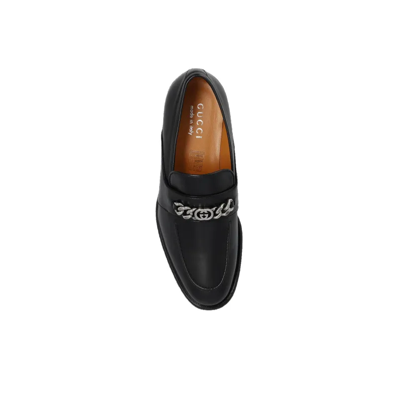 GUCCI Interlocking G-chain Loafers-3