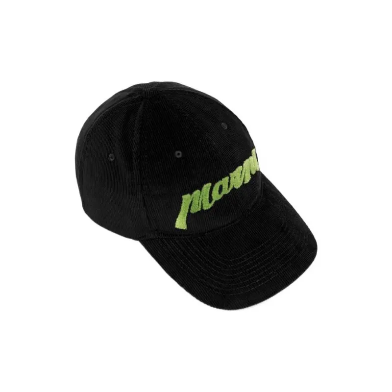 MARNI Cotton Baseball Caps Men's Black-1