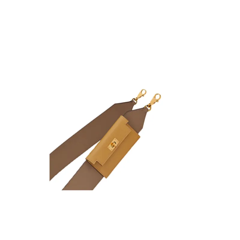 HERMES Kelly Pocket Swift And Epsom Calfskin Shoulder Strap Bag Straps Women's Brown & Multicolor-3