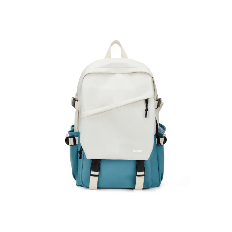 RIOREX Fabric Travel Bags Laptop Bags Backpack Large Size Unisex Blue White-0