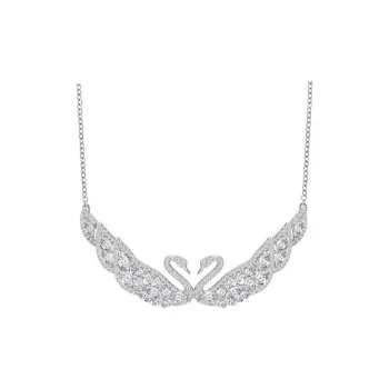 Swarovski Swan Artificial Crystal Necklaces Women's Silver
