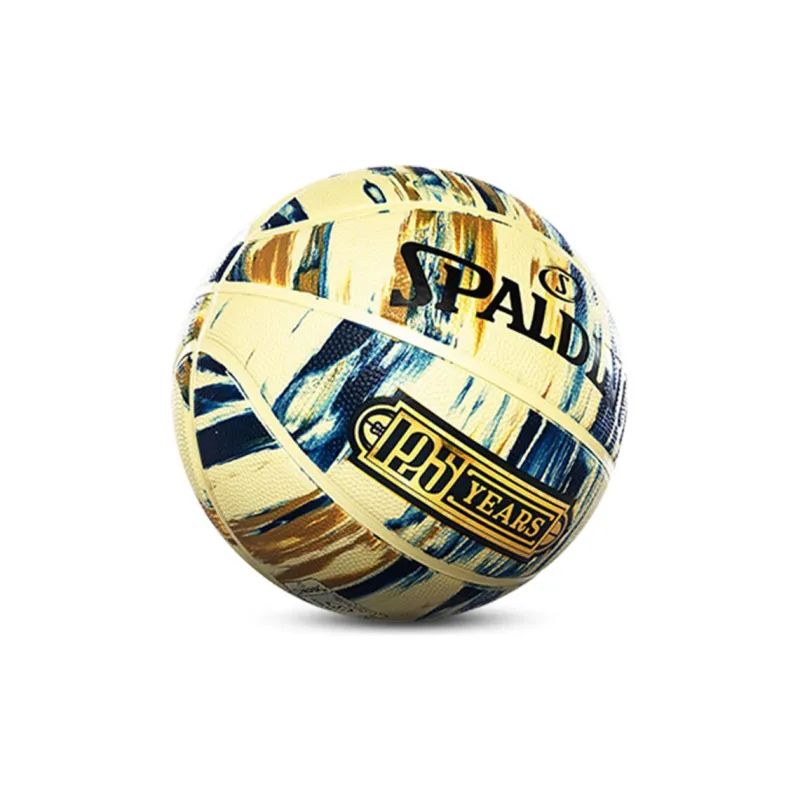 SPALDING Rubber Basketball Yellow Black Size 7 Ball Training-1