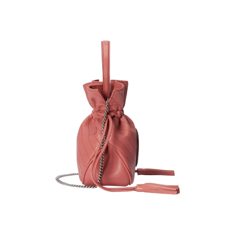 GUCCI Blondie Leather Bucket Bag, Shoulder Bag, Crossbody Bag, Handbag Mini Women's Pink-3