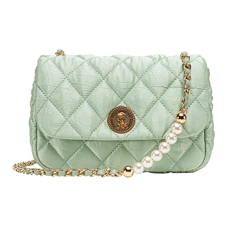 VANESSA HOGAN Vh Classic Series Fabric Shoulder Bag Women's Pea Green-0