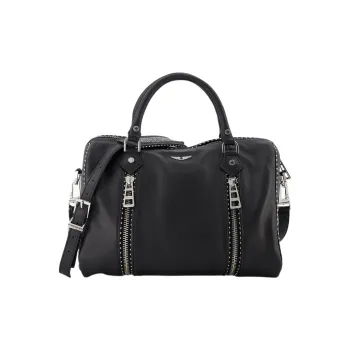 Zadig & Voltaire Logo Plaque Zipped Medium Tote Bag