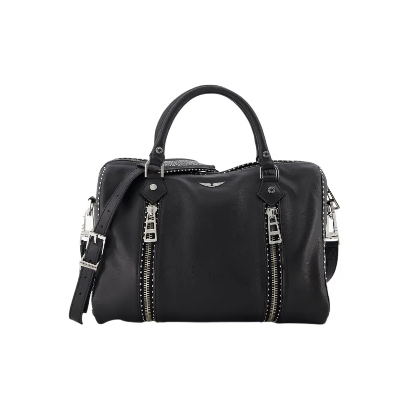 Zadig & Voltaire Logo Plaque Zipped Medium Tote Bag-0