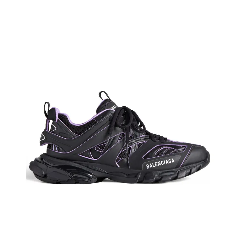 Balenciaga Track Sock Sneakers 'Black And Light Purple Knit And Nylon' Women's-1