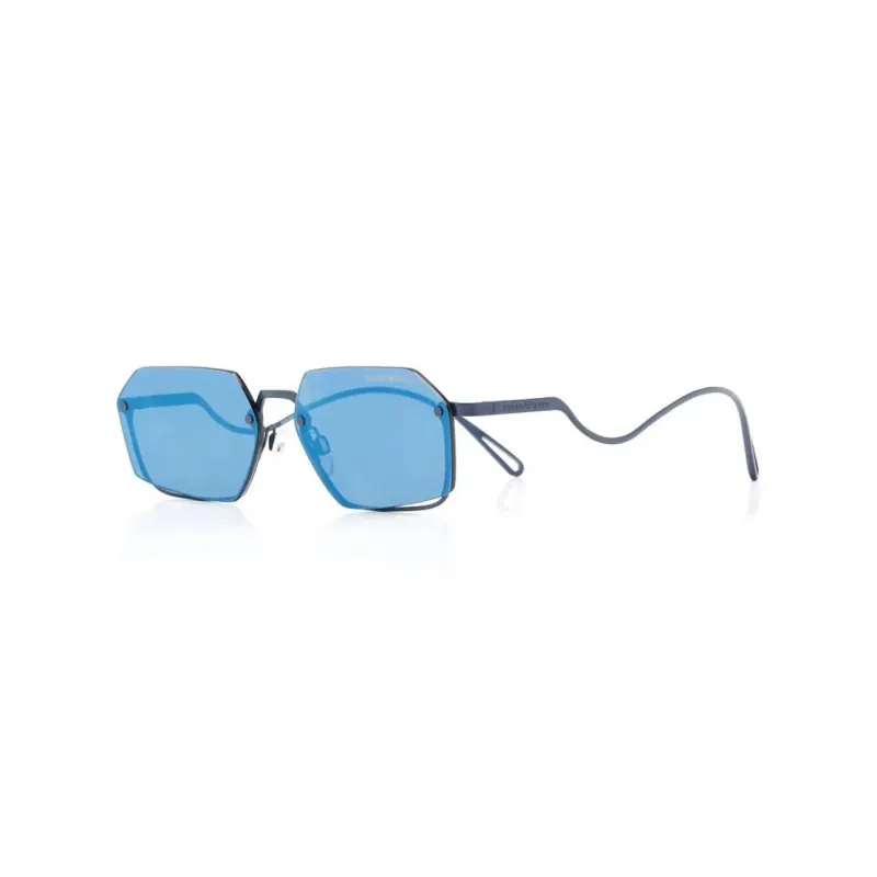 EMPORIO ARMANI Metal Irregular Shape Sunglasses Women's Blue-0
