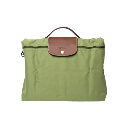 LONGCHAMP Le Pliage Nylon Briefcase, Handbag Large Size Women's Green