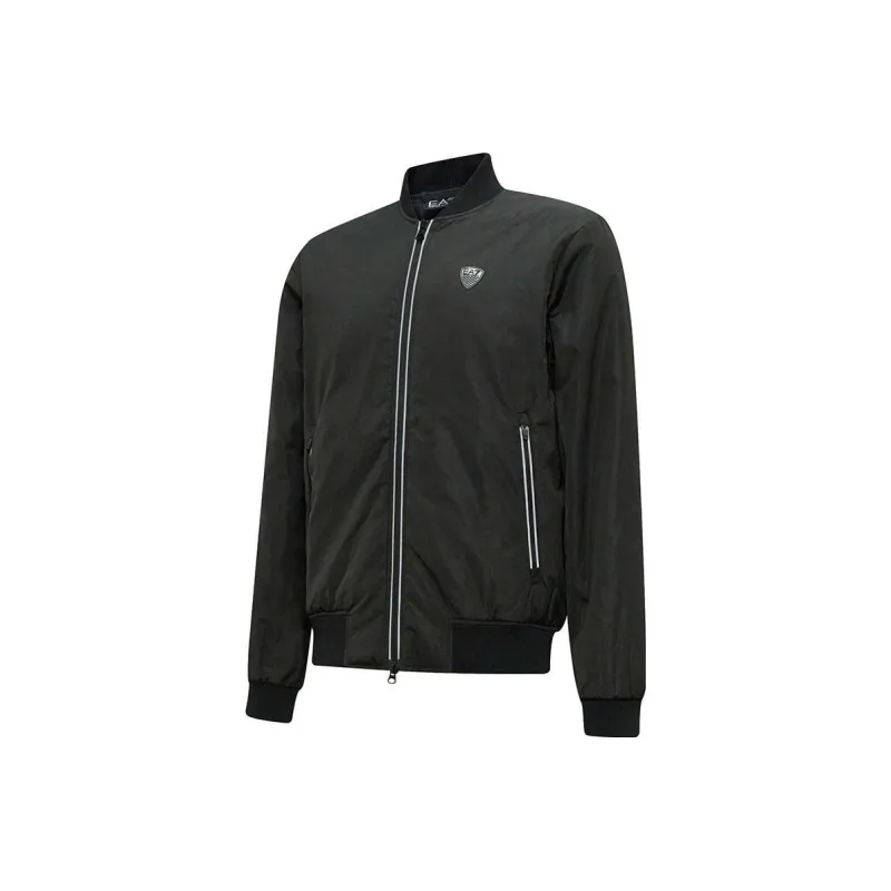 EMPORIO ARMANI Logo Patch Zipped Bomber Jacket-2