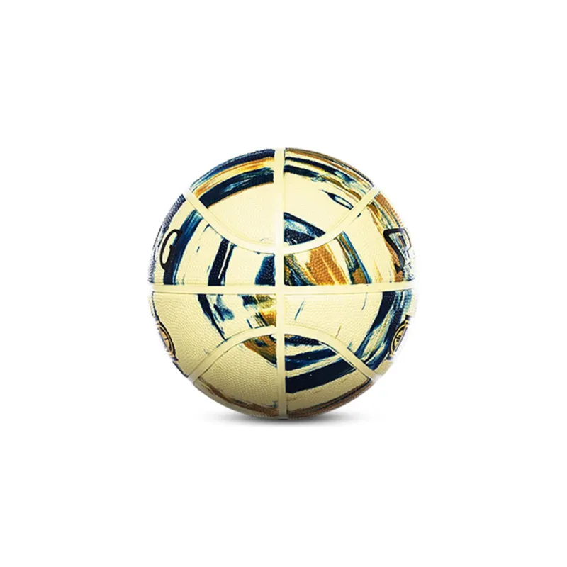 SPALDING Rubber Basketball Yellow Black Size 7 Ball Training-3