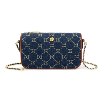 MashaLanti Denim Small Square Bag Shoulder Bag Small Size Women's Royal Blue