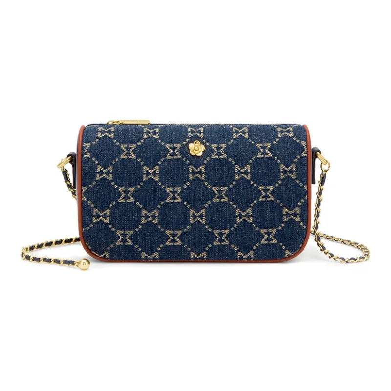 MashaLanti Denim Small Square Bag Shoulder Bag Small Size Women's Royal Blue-0