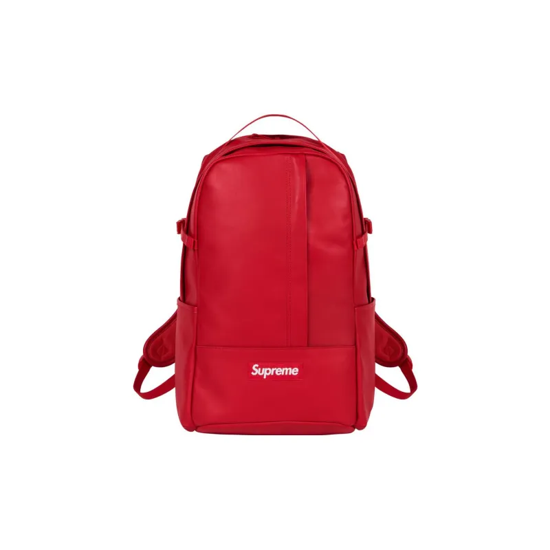 Supreme Cow Leather Backpack Regular Unisex Red-0