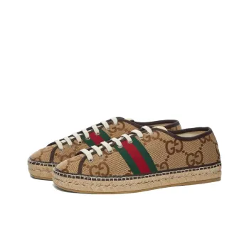 GUCCI Maxi Gg Espadrilles 'Camel Ebony'