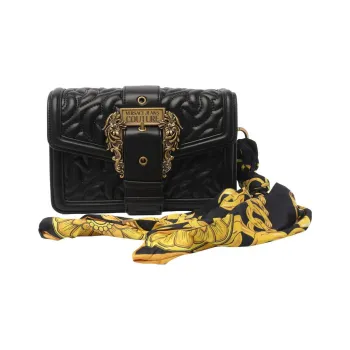 VERSACE JEANS COUTURE Polyester Shoulder Bag, Crossbody Bag Regular Women's Black