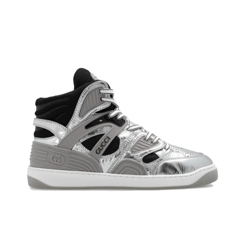 GUCCI Basket High 'Silver Black'-1