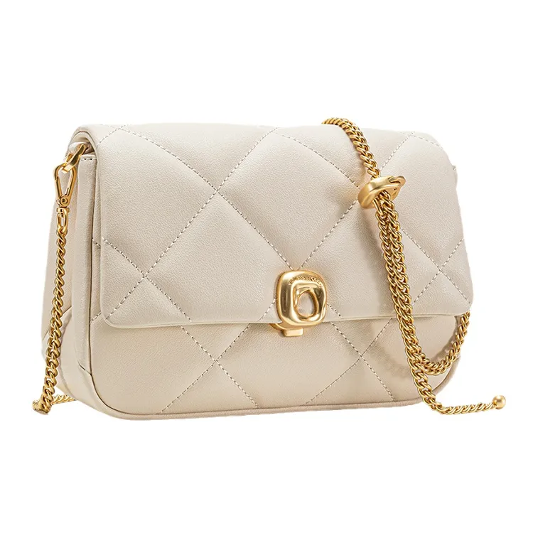 VANESSA HOGAN Leather Shoulder Bag Crossbody Bag Small Size Women's Ecru-1