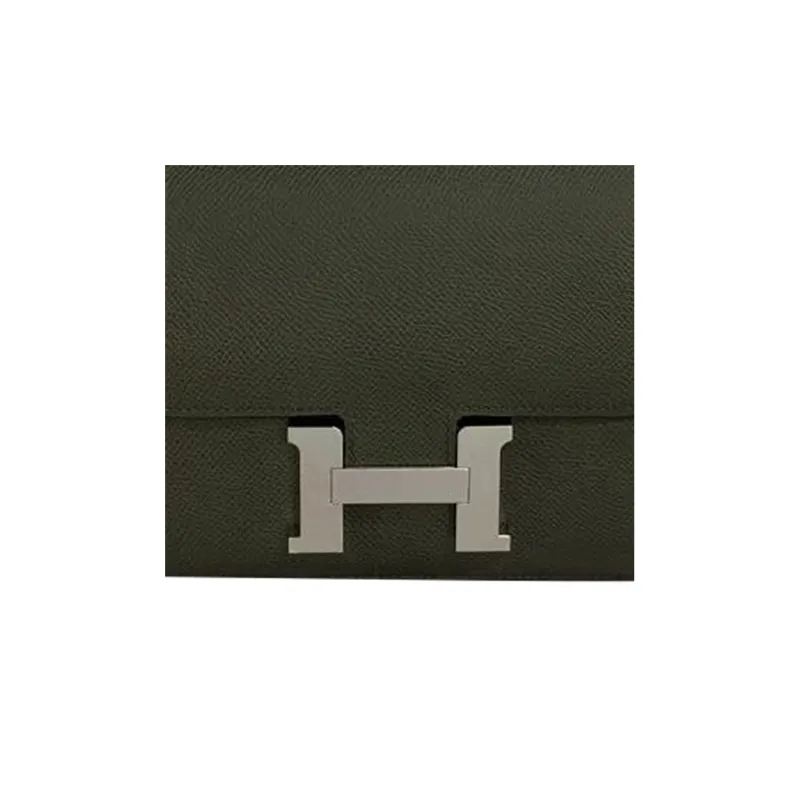 HERMES Constance Epsom Leather Shoulder Bag Crossbody Bag Mini Women's C6 Vert De Gris Gray Green-3