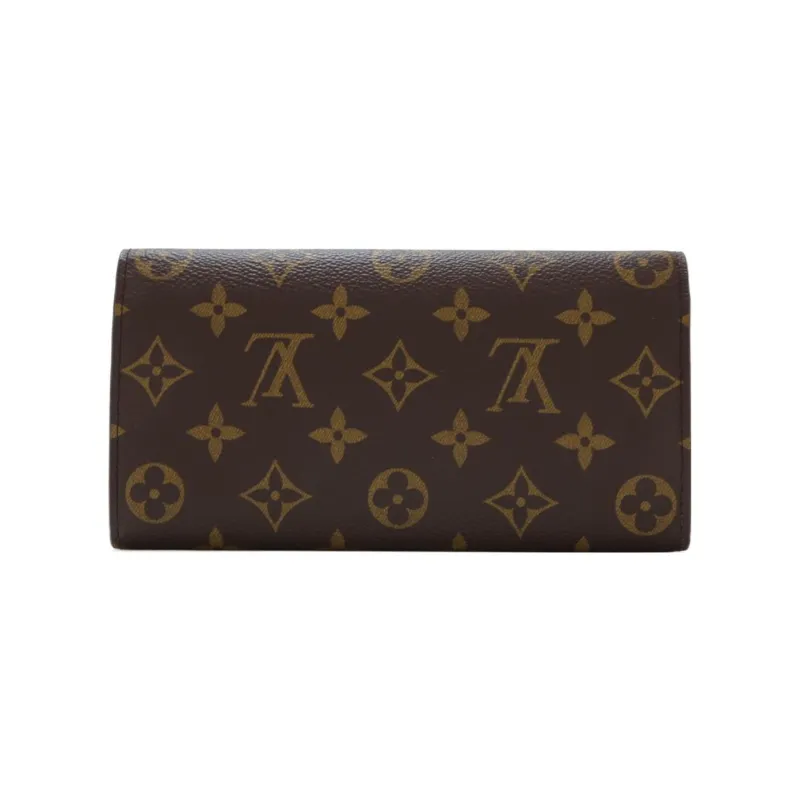 LOUIS VUITTON Coated Canvas Key Pouch Women's Brown-1