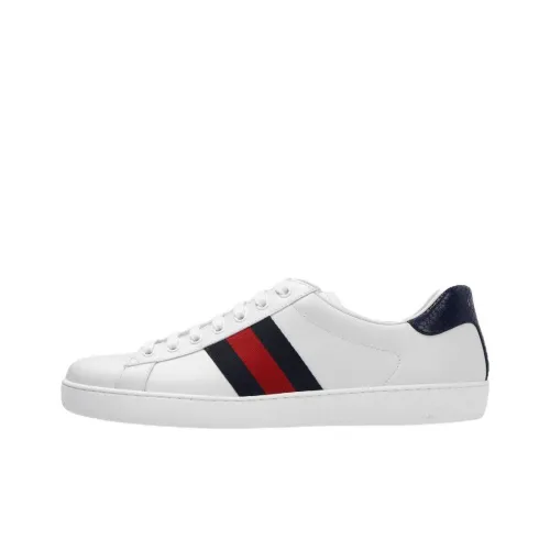 GUCCI New Ace NRN Sneakers White Blue Men's