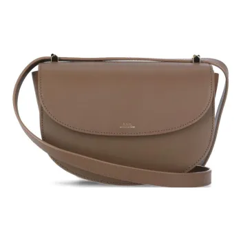 A.P.C Genève Leather Crossbody Bag Shoulder Bag Women's Taupe