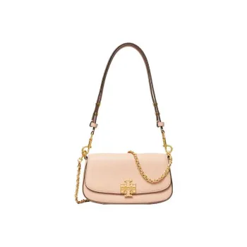 TORY BURCH Britten Leather Shoulder Bag, Handbag, Shoulder Bag, Crossbody Bag Trumpets Women's Pink & Pink Gold