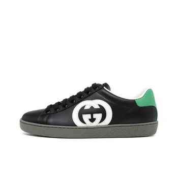 GUCCI ACE Interlocking Low Top Stylish Skateboarding Shoes Women's Black