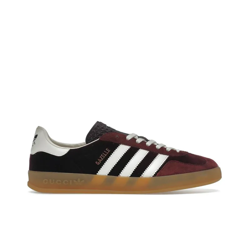 Adidas X GUCCI Gazelle Burgundy Velvet-1