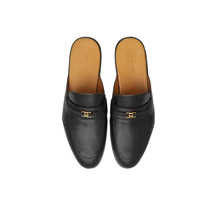 GUCCI Interlocking G Slipper Black-3