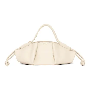 LOEWE Cow Leather Dumpling Bag, Shoulder Bag, Crossbody Bag, Handbag Small Size Women's Ecru