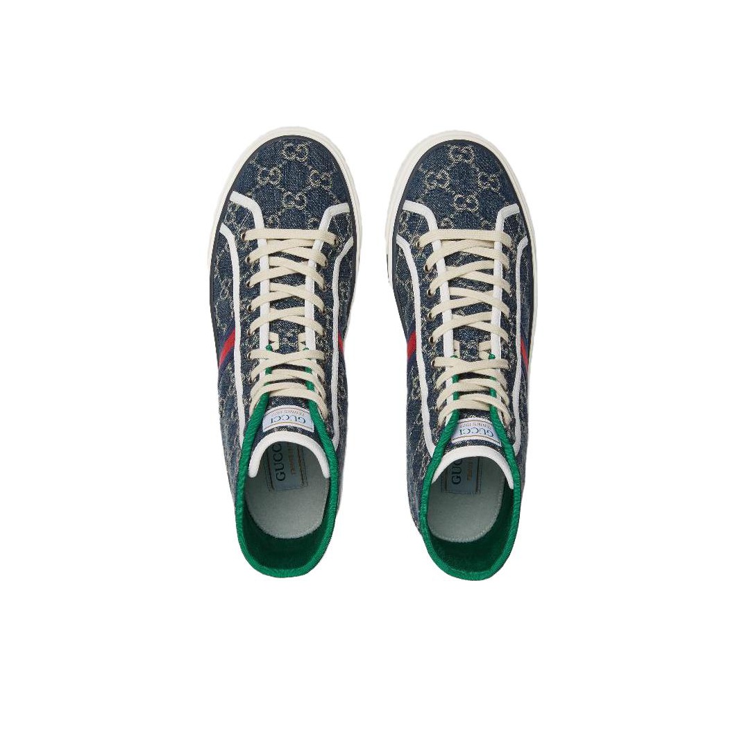 GUCCI Tennis 1977 High 'Denim' US M 9.5 - POIZON