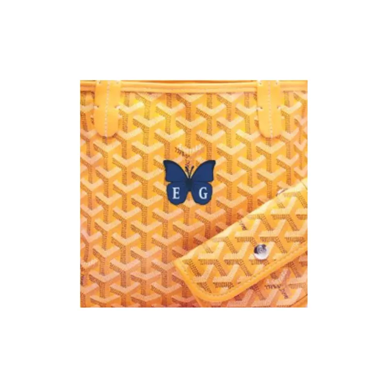 GOYARD Anjou Canvas With Calfskin Dog's Teeth Combo Bag Tote Bag Shopping Bag Shoulder Bag Handbag Mini Women's Yellow-1