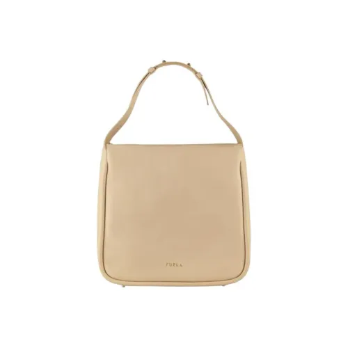 Furla Leather Shoulder Bag, Handbag Regular Women's Beige