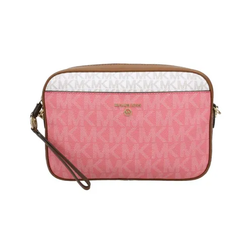 MICHAEL KORS Coated Canvas With Patchwork Camera Bag Shoulder Bag Crossbody Bag Large Size Women's Pink