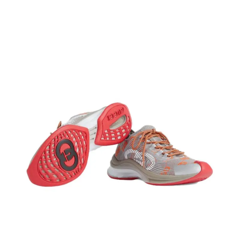 GUCCI Run Sneaker 'Grey Orange'-4