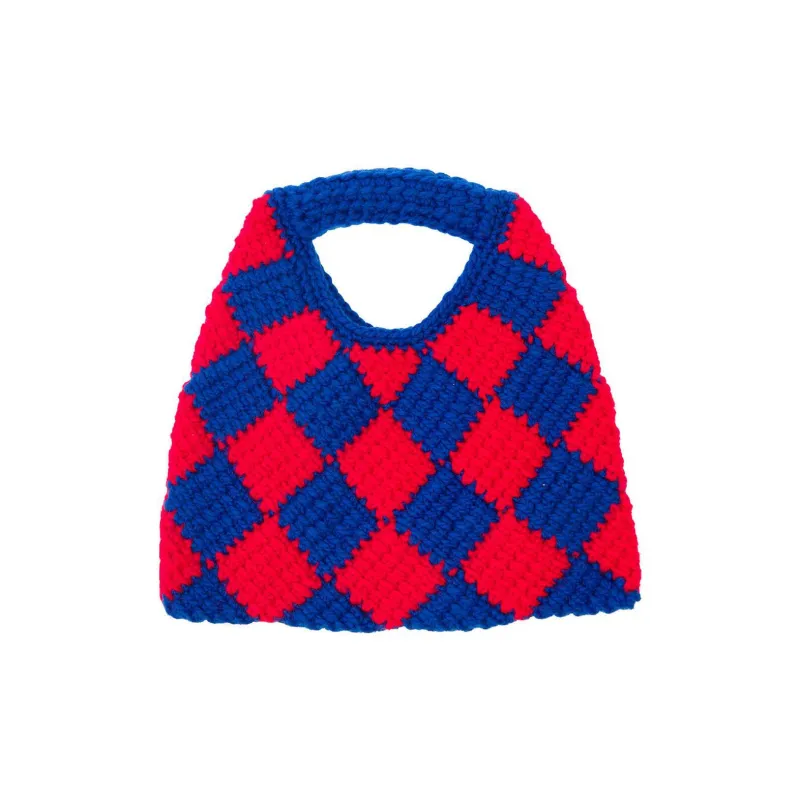 MARNI Acrylic With Cow Leather Handbag Kids' Red/Blue-2
