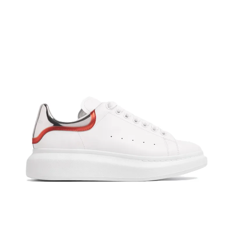 Alexander McQueen Oversized Sneaker 'White Silver Red'-1