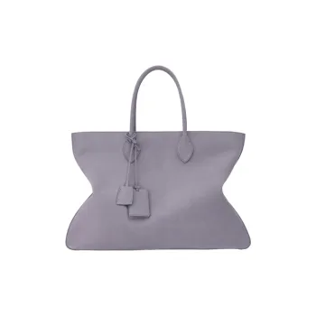 FERRAGAMO Nubuck Cowhide Leather One Shoulder Handbags Extra Large Women's Ivory Gray