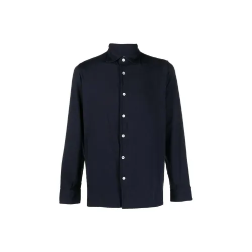 FEDELI Spread-collar Button-up Shirt