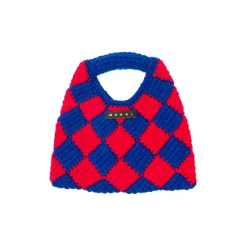 MARNI Acrylic With Cow Leather Handbag Kids' Red/Blue