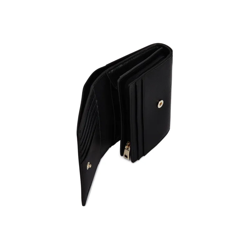 Furla Textured Leather Wallet Trumpets Women's Black-2