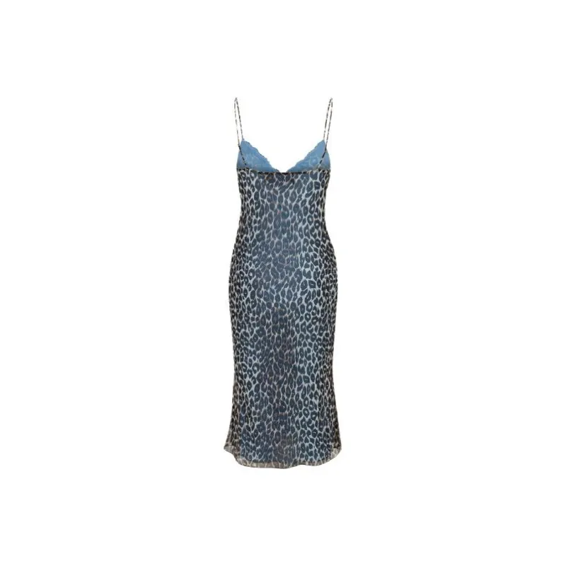 Realisation Par THE JAIME In Bellini Slip Dresses Women's Floral Leopard Print-1