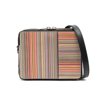 Paul Smith Signature Stripe Leather Crossbody Bag