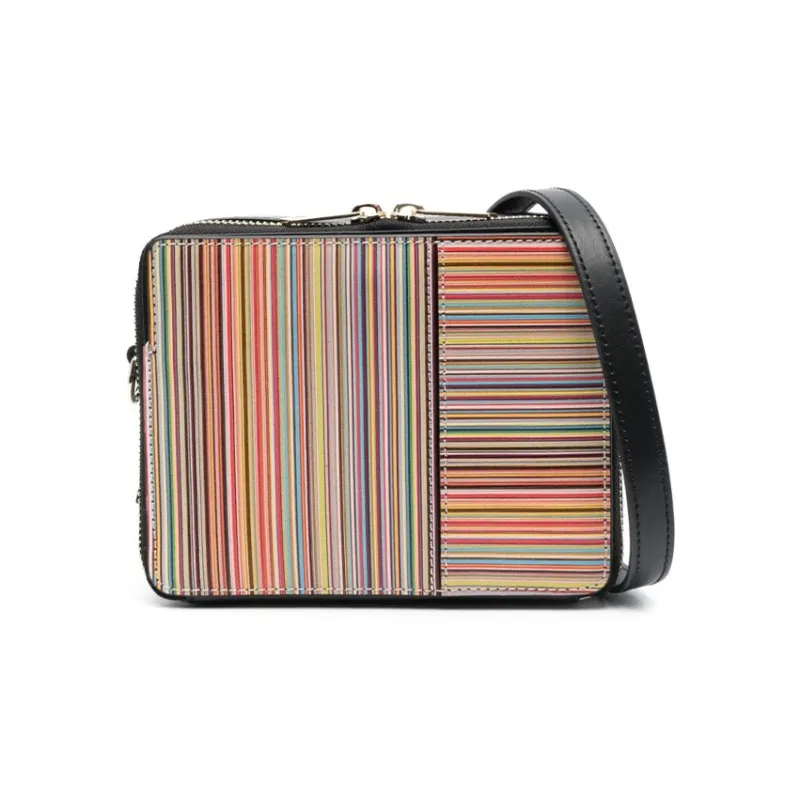 Paul Smith Signature Stripe Leather Crossbody Bag-0