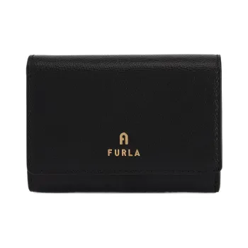 Furla Textured Leather Wallet Small Size Women's Black