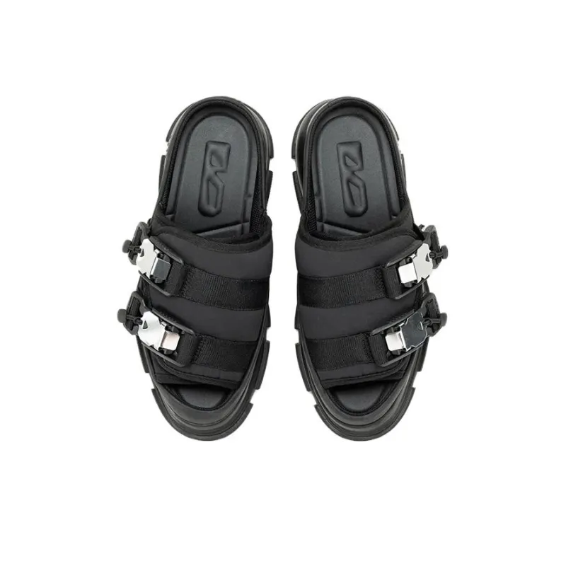 Both Gao Rubber Sole Slide Slippers Women's Black-4