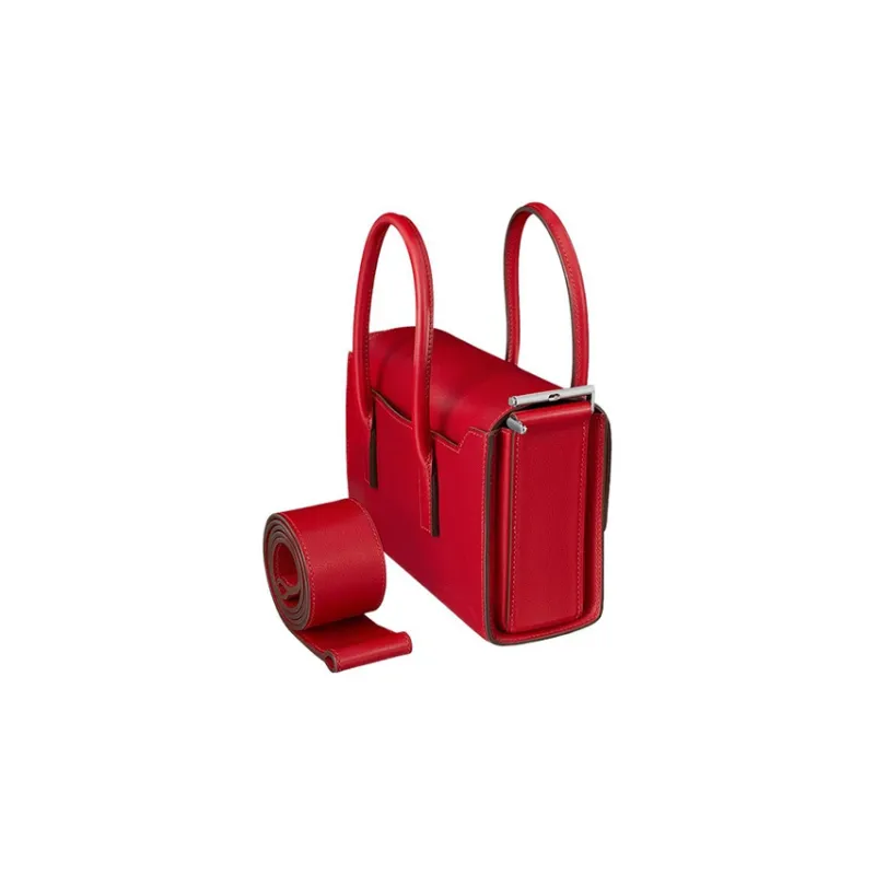 HERMES New Drag 22 Allegratto Calfskin Handbag Shoulder Bag Crossbody Bag Regular Women's 5X Rouge Piment Pepper Red-3