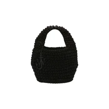 JW Anderson Logo Charm Popcorn Large Basket Bag