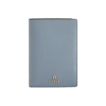 Furla Textured Leather Passport Clip Women's Sky Blue